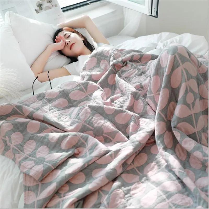 Newborn Woollen Blank Cotton Plaid Quilt Summer Bedspread Gauze Bedspread Sofa Childrens Home Accessories Warm Nap B